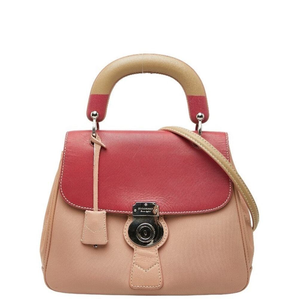 Burberry Leather DK88 Handbag Pink